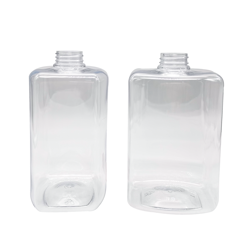 Квадратная прозрачная бутылка лосьона для шампуня и геля для душа