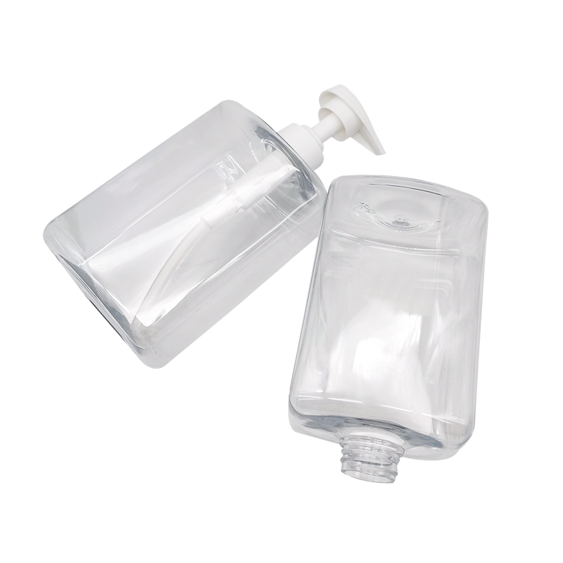 Квадратная прозрачная бутылка лосьона для шампуня и геля для душа